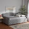Baxton Studio Freda Grey Velvet and Button Tufted Full Size Daybed 164-10413 - alternate 3